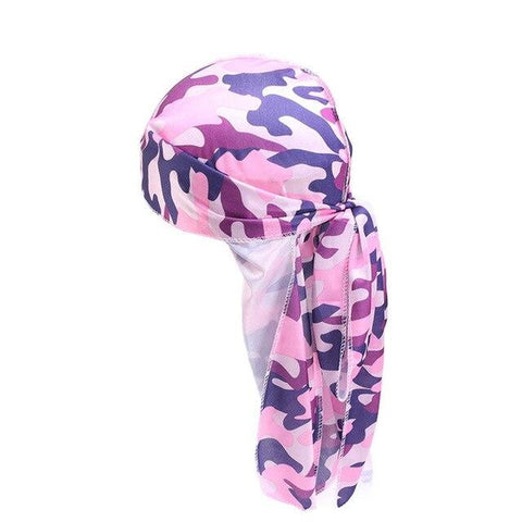 Durag rosa och blå kamouflage - durag -shop