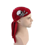 Red Durag Velvet Skulls - Durag -shop