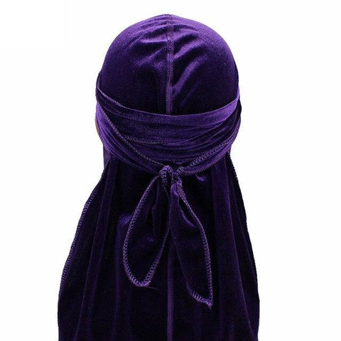 Durag Purple Velvet χωρίς απρόσκοπτη - Durag -Shop